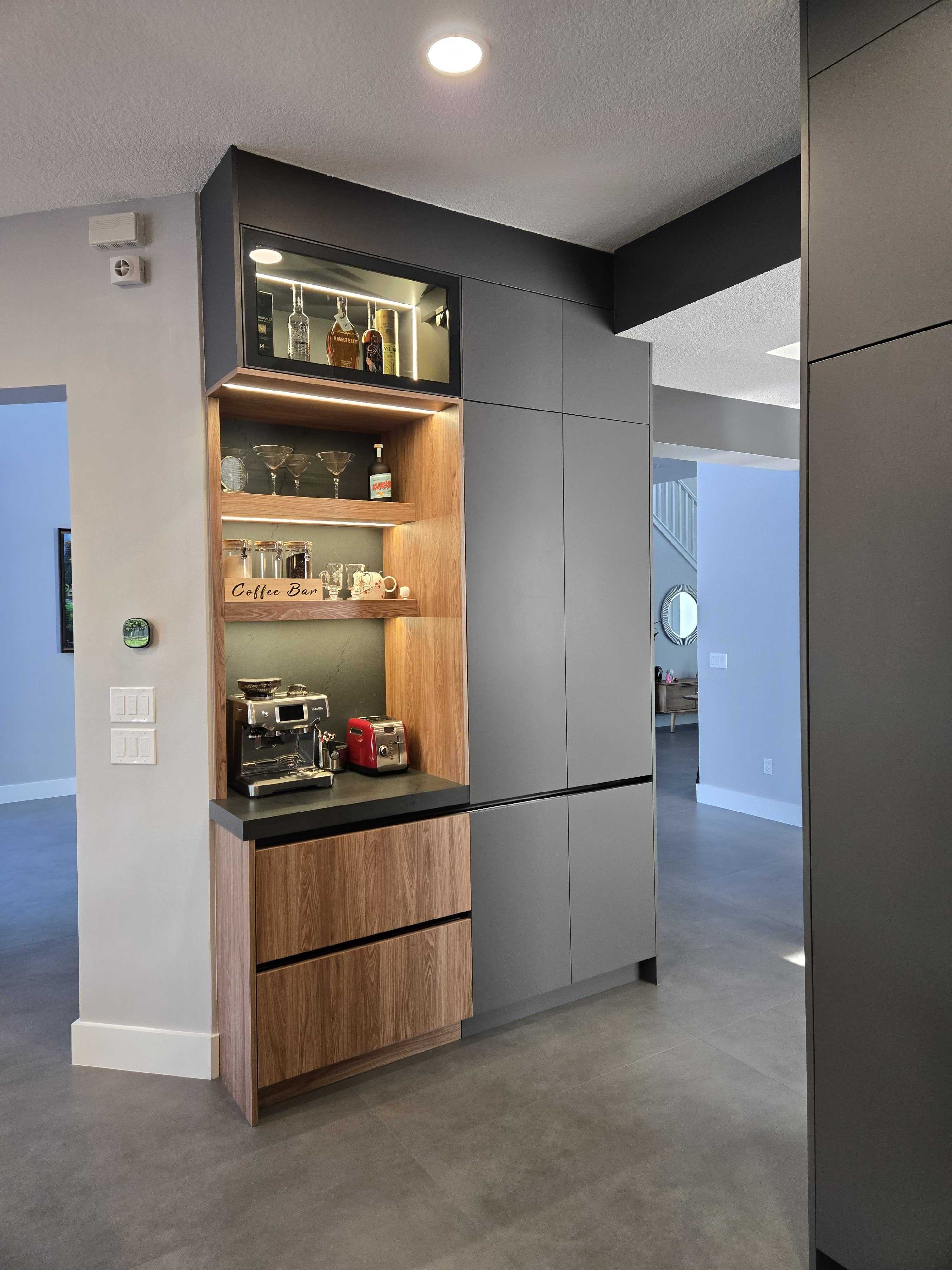 Kitchen coffee and beverage cabinetry